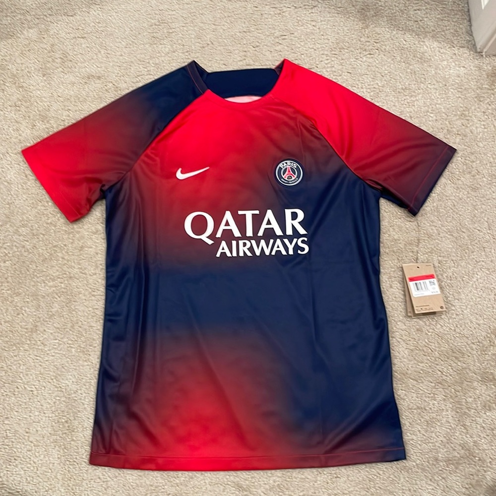 Nike Paris Saint Germain Pre Match Home Training Jersey 23/24 men size L BNWT - Picture 1 of 6